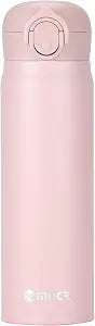 17oz BPA-Free Flip Lid Water Bottle, Cup Holder Compatible, Pink