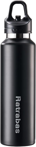 Ratrabas Insulated Water Bottle for Men, 21.6 oz Leak-Proof Tumbler,