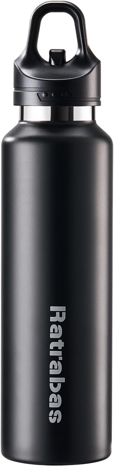 Ratrabas Insulated Water Bottle for Men, 21.6 oz Leak-Proof Tumbler,