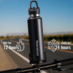 Ratrabas Insulated Water Bottle for Men, 21.6 oz Leak-Proof Tumbler,