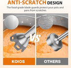 KOIOS Immersion Blender, 1000W Anti-scratch 3-in-1 Hand Blender