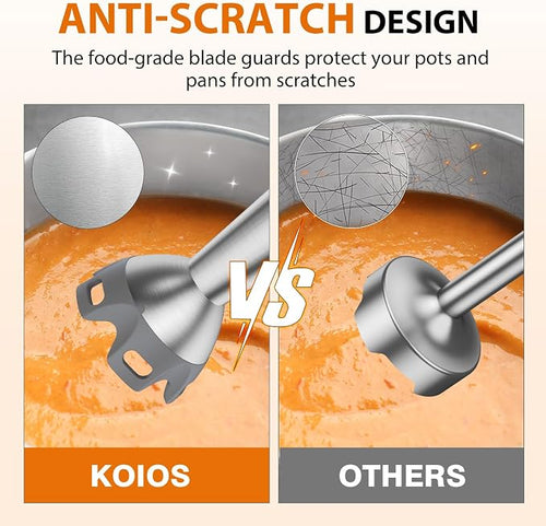 KOIOS Immersion Blender, 1000W Anti-scratch 3-in-1 Hand Blender