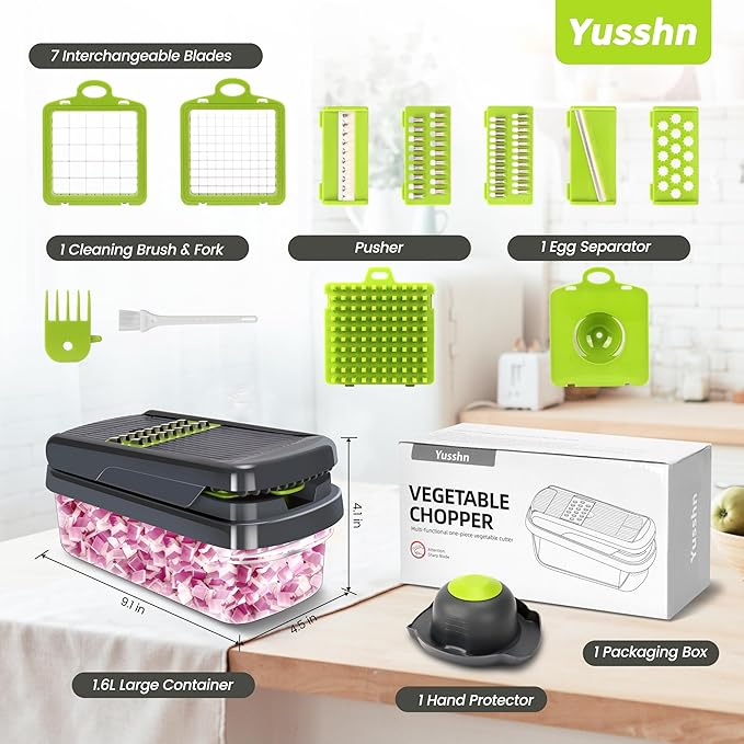12-in-1 Food Veggie Chopper Cutter with Container