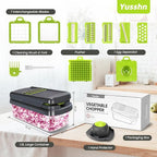 12-in-1 Food Veggie Chopper Cutter with Container