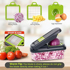 12-in-1 Food Veggie Chopper Cutter with Container